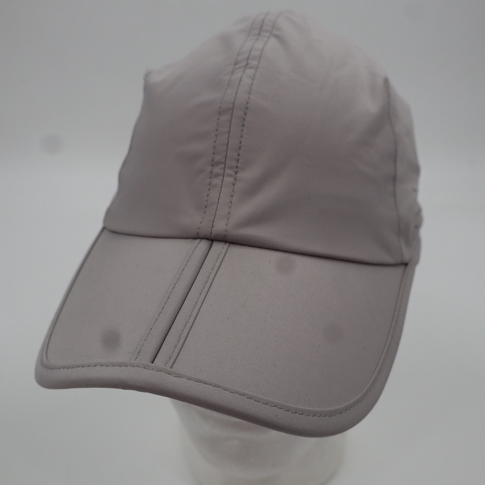 Connectyle Grey Nylon Performance Running Cap Foldable Bill Adjustable Hat